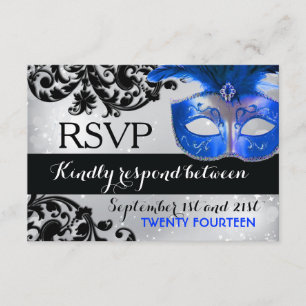Masquerade Wedding RSVP Cards Karte