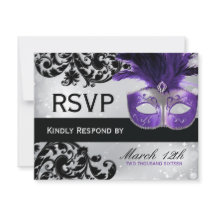 Masquerade Wedding RSVP Cards