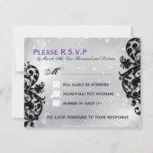 Masquerade Wedding RSVP Cards Karte (Rückseite)