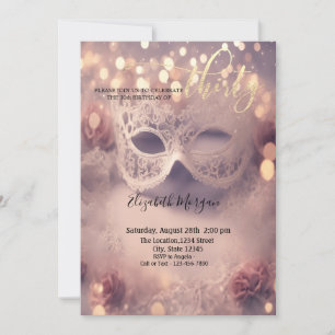 Masquerade, White Lace Masque 30. Geburtstag Einladung