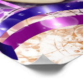 Masquermaske venezianisch lila rosa poster (Ecke)