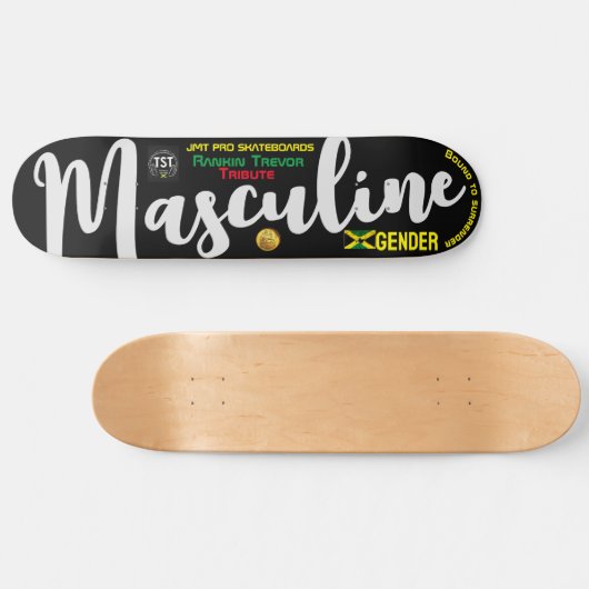 MASQULINE-GESCHLECHTER IM RAND VON 8 1/4" Skateboa Skateboard (Horizontal)