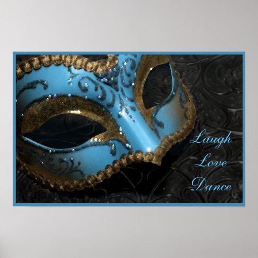 Masqurade Mask Laugh Liebe Dance Print Poster (Vorne)