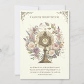 Mass Bieten floralen göttlichen Lob Eucharist Karte (Vorderseite)