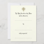 Mass Bieten floralen göttlichen Lob Eucharist Karte (Rückseite)