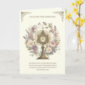 Mass Bieten floralen göttlichen Lob Eucharist Karte (Gelbe Blume)