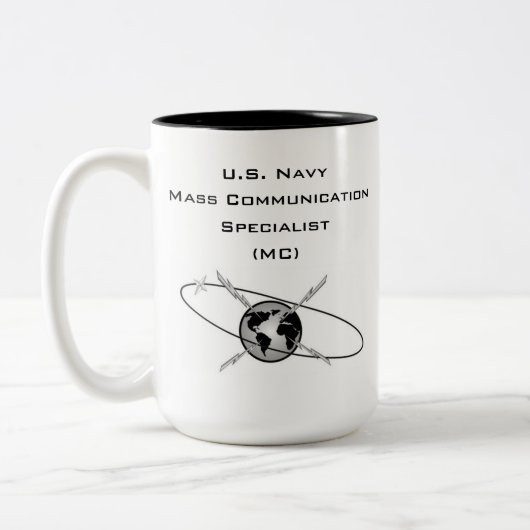 Mass Communication Specialist Zwei-Tone-Tasse, 15  Zweifarbige Tasse (Links)