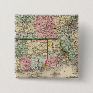Mass, Conn, RI Map von Mitchell Button