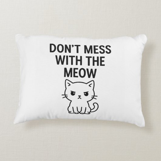 Mass dich nicht mit den Meau-Taschen Dekokissen (Rückseite)