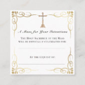 Mass Intention Card - katholisches Gebet Quadratische Visitenkarte (Vorderseite)