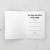 Mass Intention Card, St Gregory the Great, Dürer Karte (Innenseite)