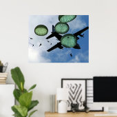 Mass Jump Mission, Parachutes, U.S. Poster (Heimbüro)