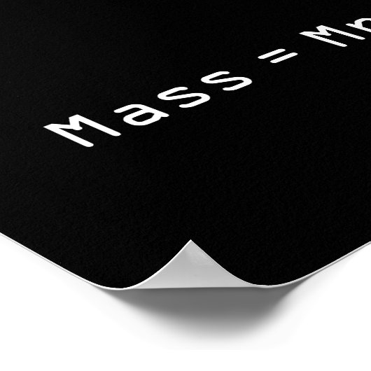 Mass =Mr x Mole Poster (Ecke)