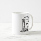 Maß schnitt zweimal einmal lustige Tasse (VorderseiteRechts)