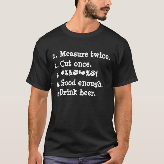 Maß trinken zweimal Bier T-Shirt (Vorderseite)