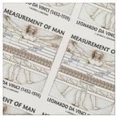 Maß von Mann Vitruvian Mann da Vinci Stoff (Nahaufnahme)