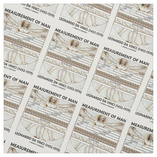 Maß von Mann Vitruvian Mann da Vinci Stoff (Muster)