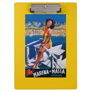 Massa Jachthafen-Reise-Plakat Klemmbrett