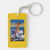 Massa Jachthafen-Reise-Plakat Schlüsselanhänger (Rückseite)