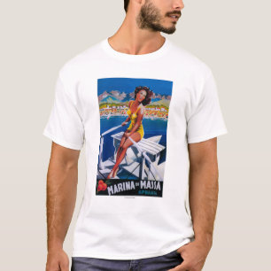 Massa Jachthafen-Reise-Plakat T-Shirt