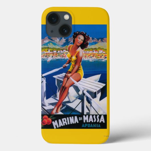 Massa Marina Travel Poster Case-Mate iPhone Hülle (Rückseite)