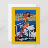Massa Marina Travel Poster Postkarte (Vorne/Hinten)
