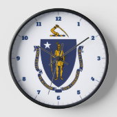MASSACHUSETTEN STAAT FLAG UHR (Vorderseite)