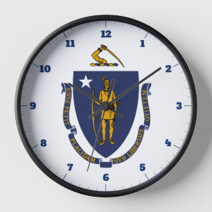 MASSACHUSETTEN STAAT FLAG UHR