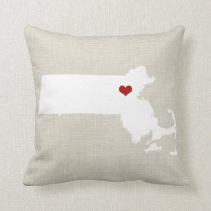 Massachusettes neues Zuhause-Staats-Kissen 16" x Kissen