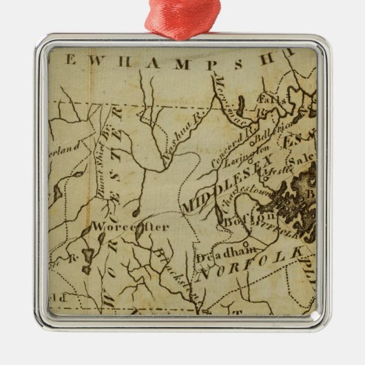 Massachusetts 3 ornament aus metall (Vorne)