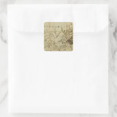 Massachusetts 3 quadratischer aufkleber (Tasche)