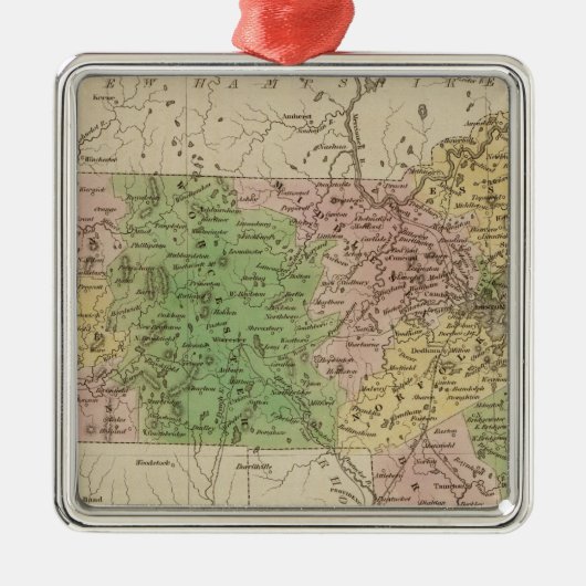 Massachusetts 4 silbernes ornament (Vorne)