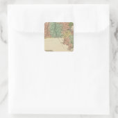 Massachusetts 6 quadratischer aufkleber (Tasche)