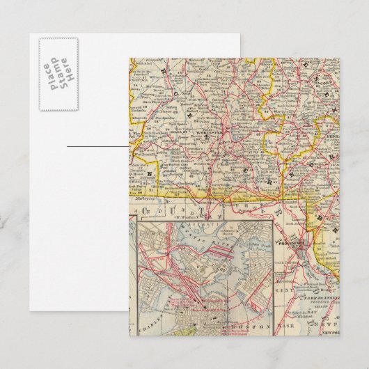 Massachusetts 8 postkarte (Vorne/Hinten)