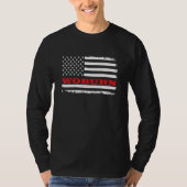 Massachusetts American Flag Woburn Usa Patriotic S T-Shirt (Vorderseite)