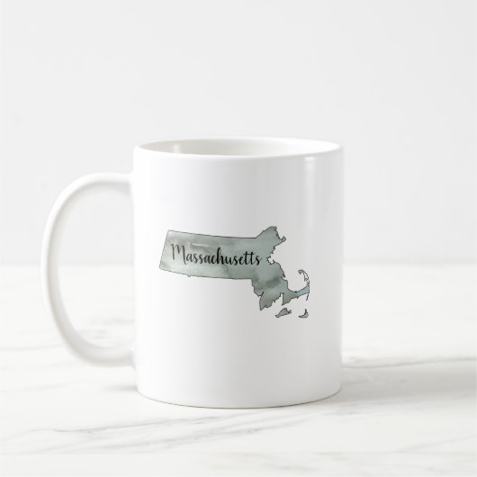 Massachusetts Aquarellmalerei Kaffeetasse (Links)