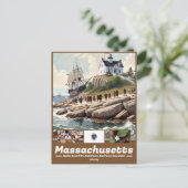 Massachusetts Artistry & History Postkarte (Stehend Vorderseite)