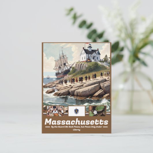 Massachusetts Artistry & History Postkarte (Stehend Vorderseite)
