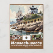 Massachusetts Artistry & History Postkarte (Vorderseite)