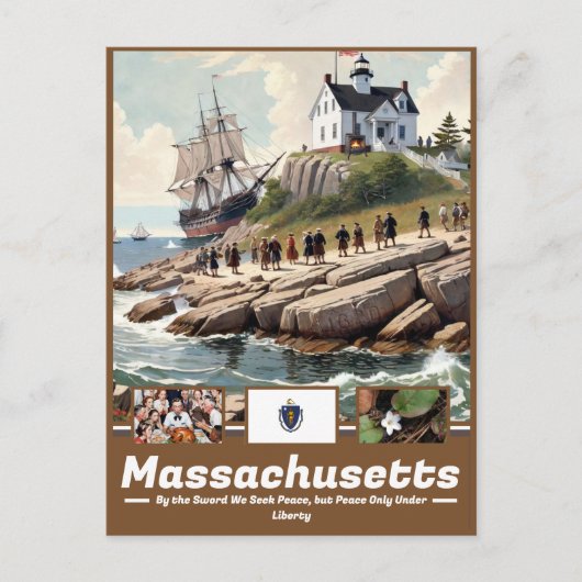 Massachusetts Artistry & History Postkarte (Vorderseite)