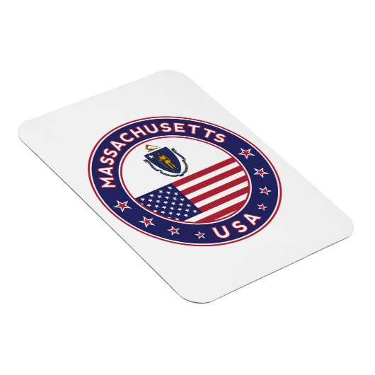Massachusetts, Aufkleber für Massachusetts, Telefo Magnet (Rechte Seite)