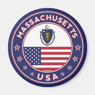 Massachusetts, Aufkleber für Massachusetts, Telefo Magnet