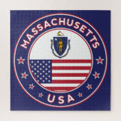 Massachusetts, Aufkleber für Massachusetts, Telefo Puzzle (Vertikal)