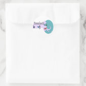 Massachusetts-Aufkleber Runder Aufkleber (Tasche)