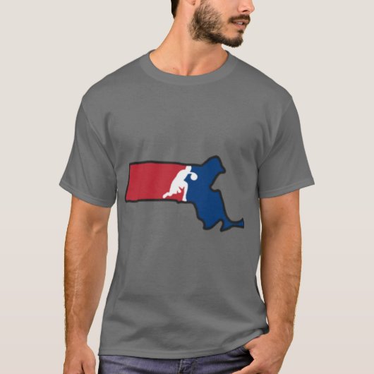 Massachusetts Basketball USA Colors T-Shirt (Vorderseite)