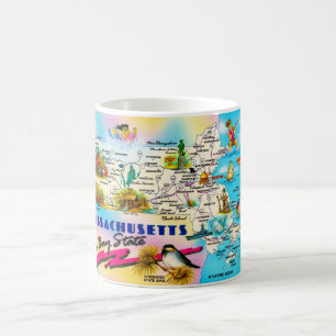 Massachusetts Bay State Karte Tasse