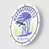 Massachusetts Bay State Minuteman  Große Wanduhr (Winkel)