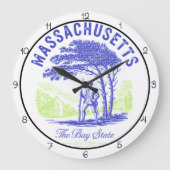 Massachusetts Bay State Minuteman  Große Wanduhr (Vorderseite)