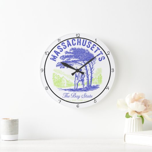 Massachusetts Bay State Minuteman Große Wanduhr (Zuhause)