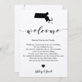 Massachusetts Begrüßungsbrief & Reiseroute Programm (Vorne/Hinten)